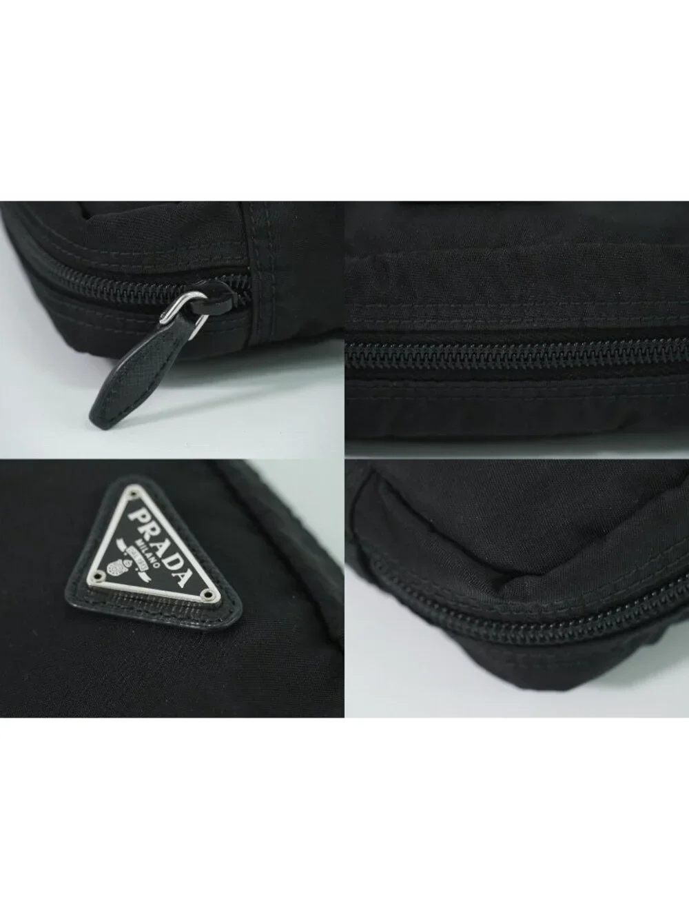Prada Nylon Pouch Case Black